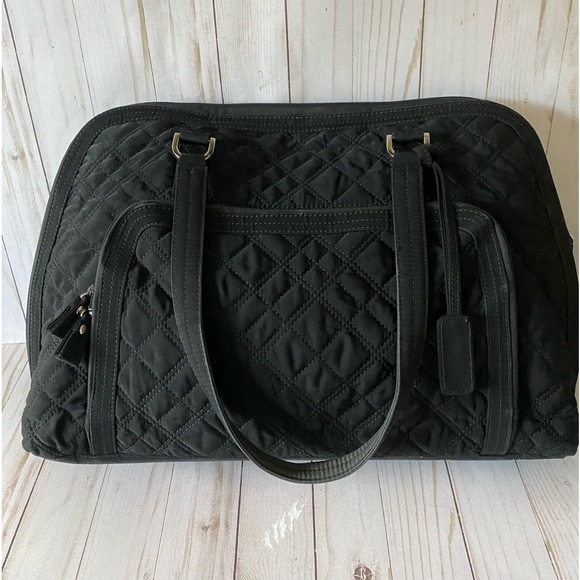 Vera Bradley Bags Vera Bradley Black Quilted Laptop Bag Poshmark